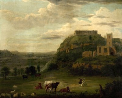 View of Nottingham Castle with St Nicholas